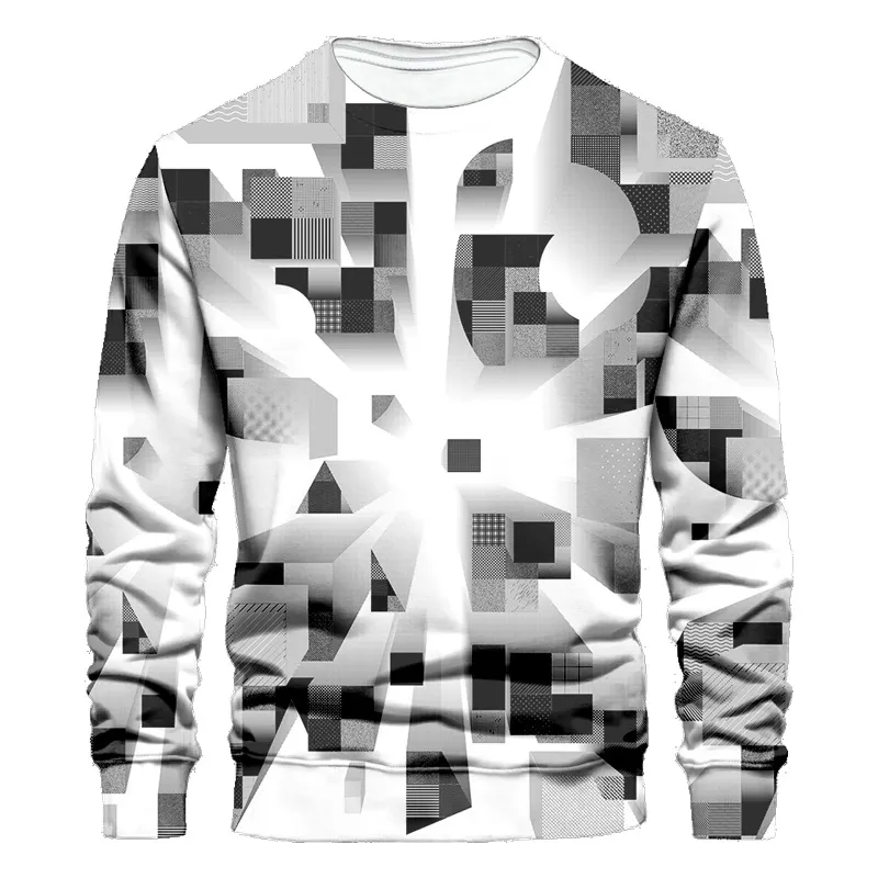 Men's Casual Crew Neck 3D Print Sweater - 10 Designs