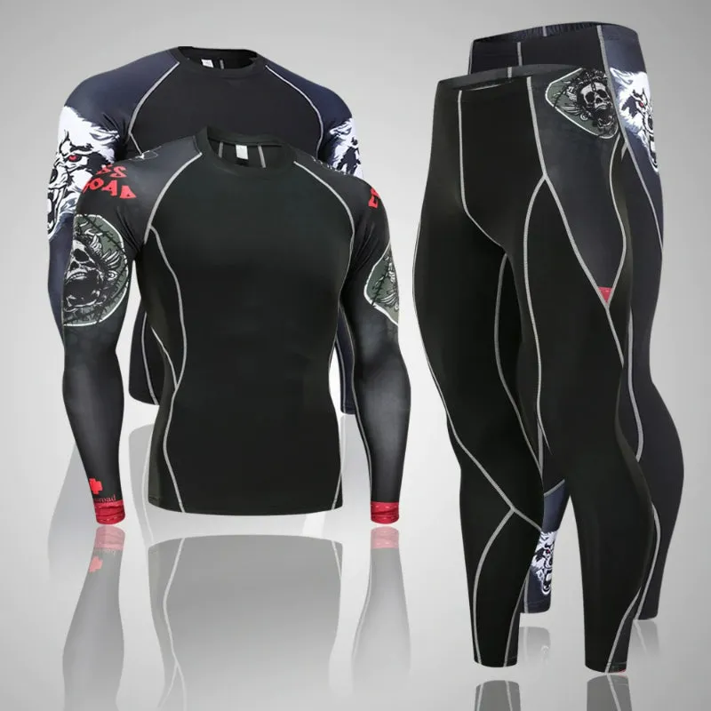 Men's Compression Tights Set for Winter Sports