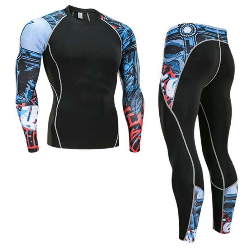 Men's Compression Tights Set for Winter Sports