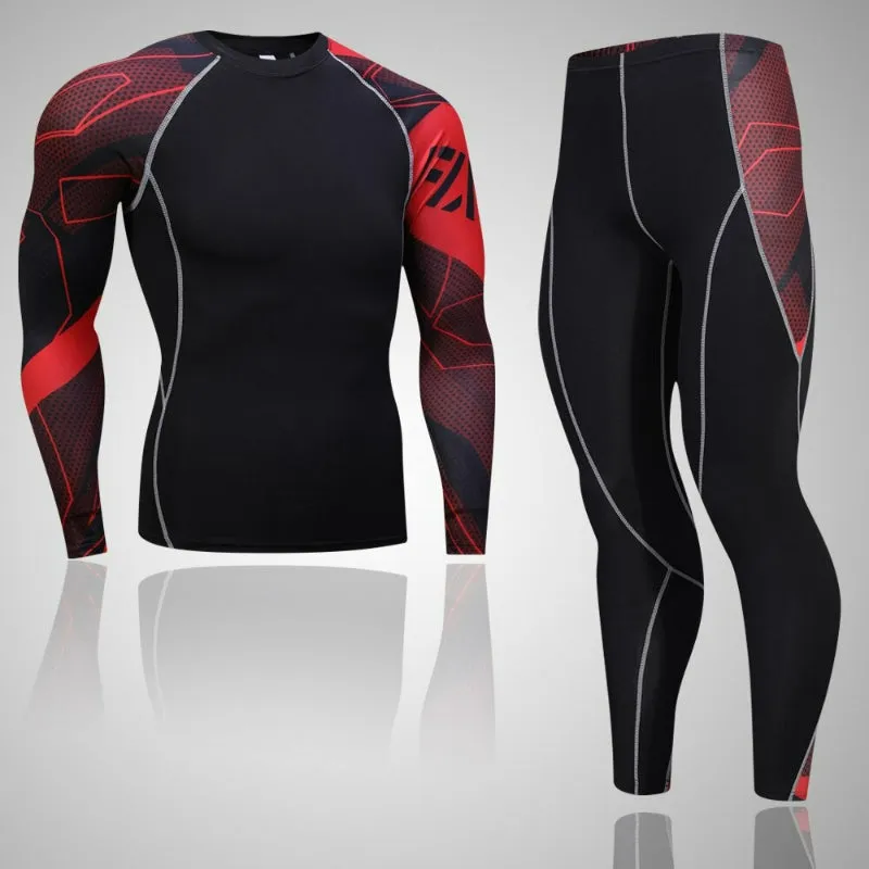 Men's Compression Tights Set for Winter Sports