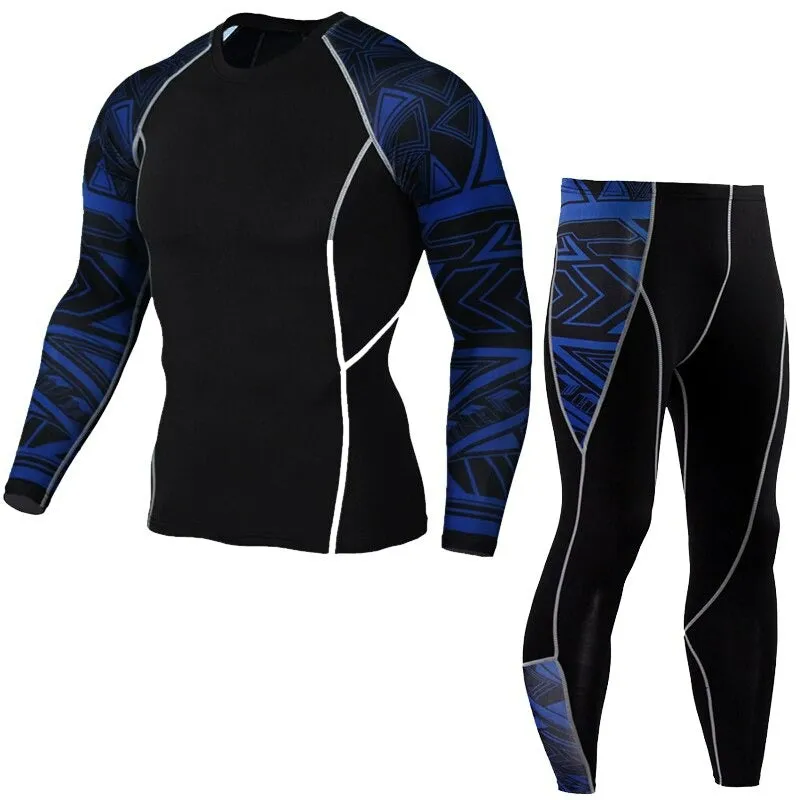 Men's Compression Tights Set for Winter Sports