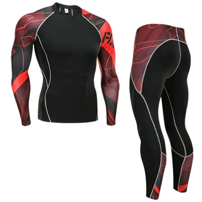 Men's Compression Tights Set for Winter Sports