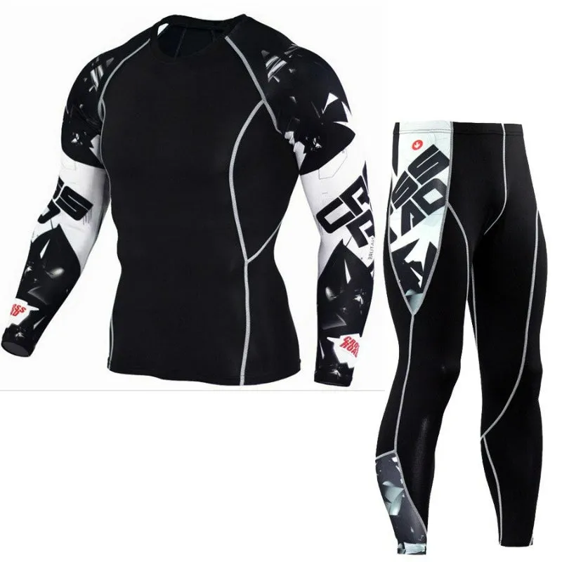 Men's Compression Tights Set for Winter Sports