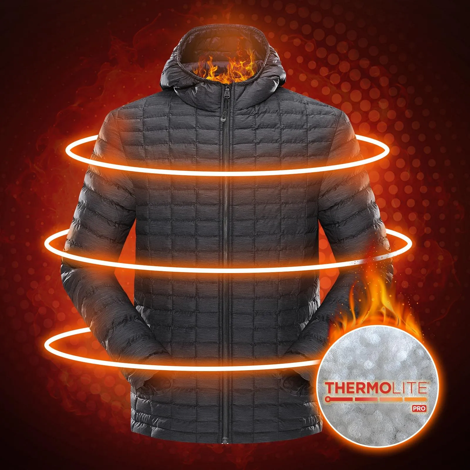 Men's Packable Thermoliter™ 3000 mm W/P Index Puffer Jacket with 5 Pockets