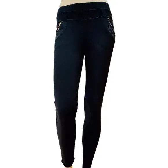 Mid Rise Black Skinny Jeggings