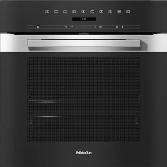 Miele 76L Built-In Electric Single Oven - Stainless steel/Clean Steel | H7260BP