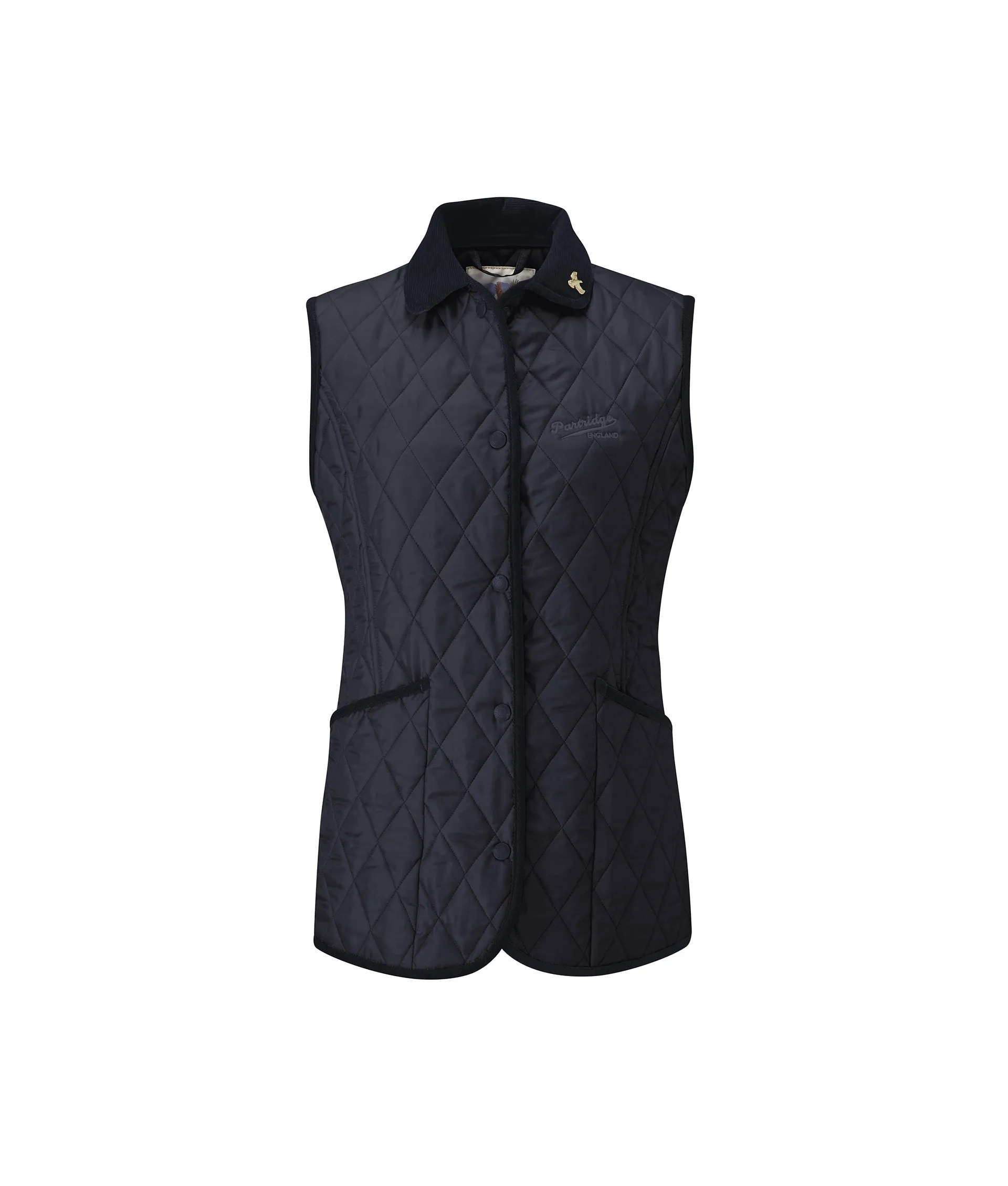 Moorland Quilted Gilet - Navy/Claret