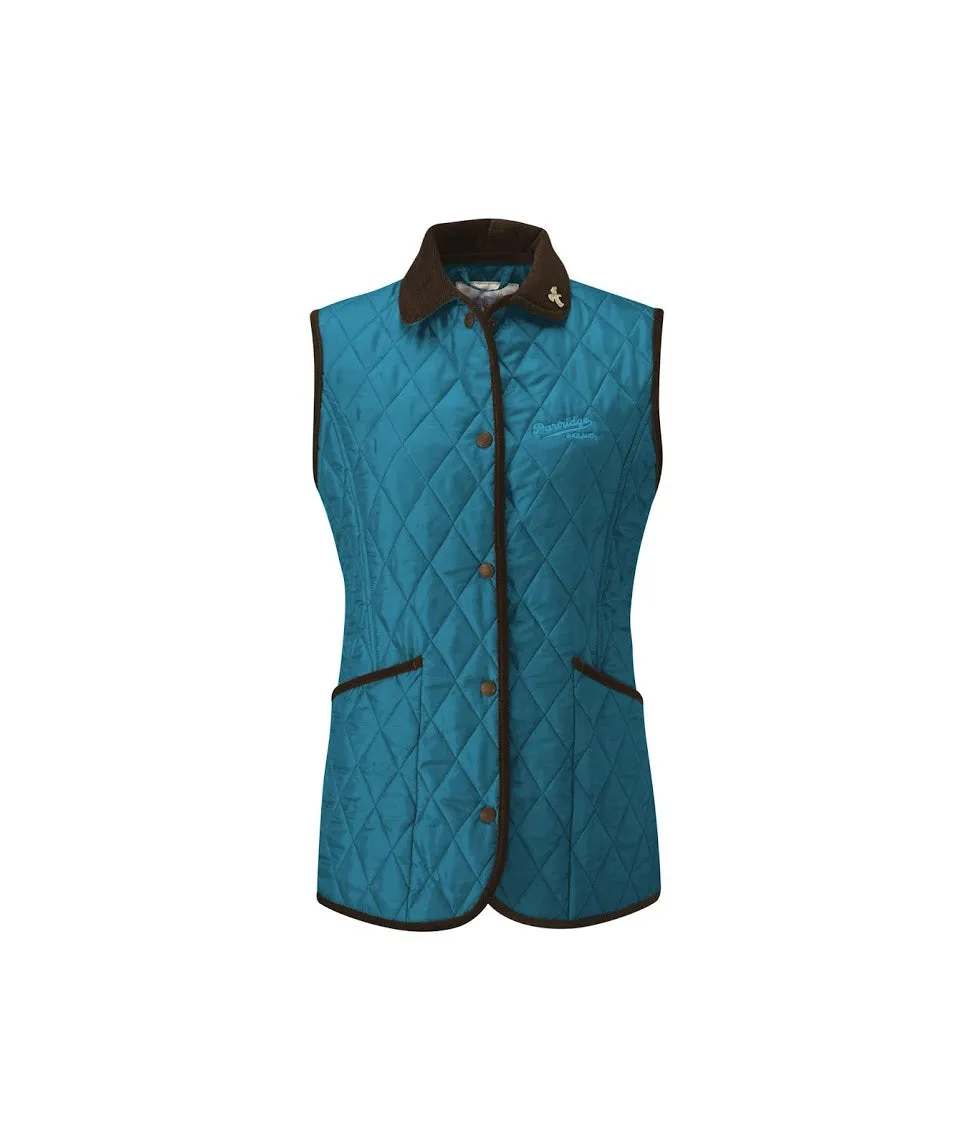 Moorland Quilted Gilet - Petrol/Sand