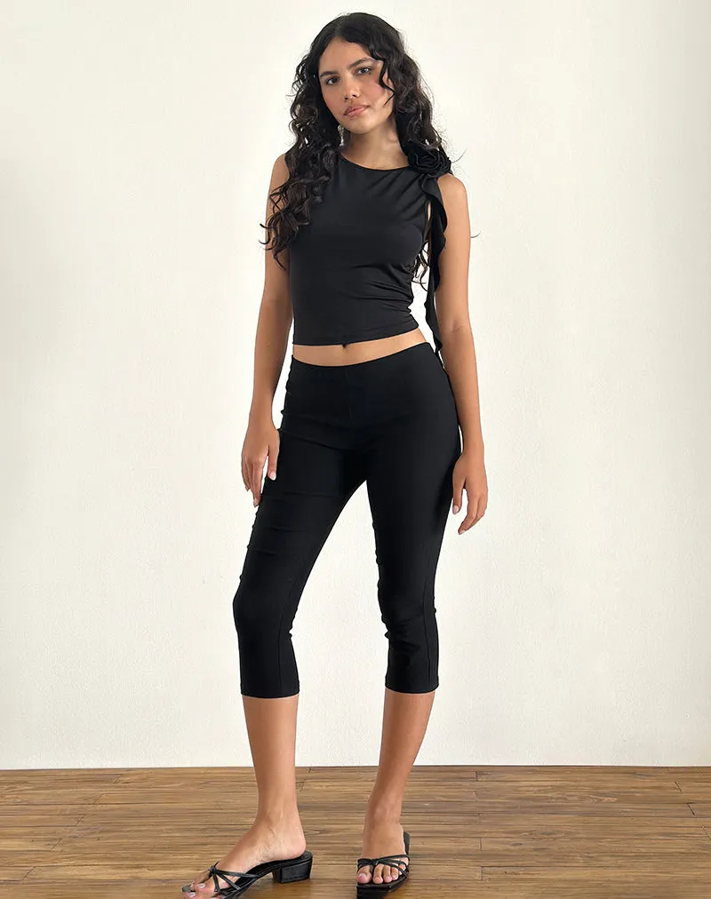 Morena Rosette Top in Black