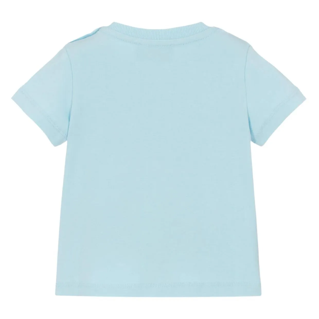 Moschino Baby Embroidered Logo Sky Blue T-Shirt