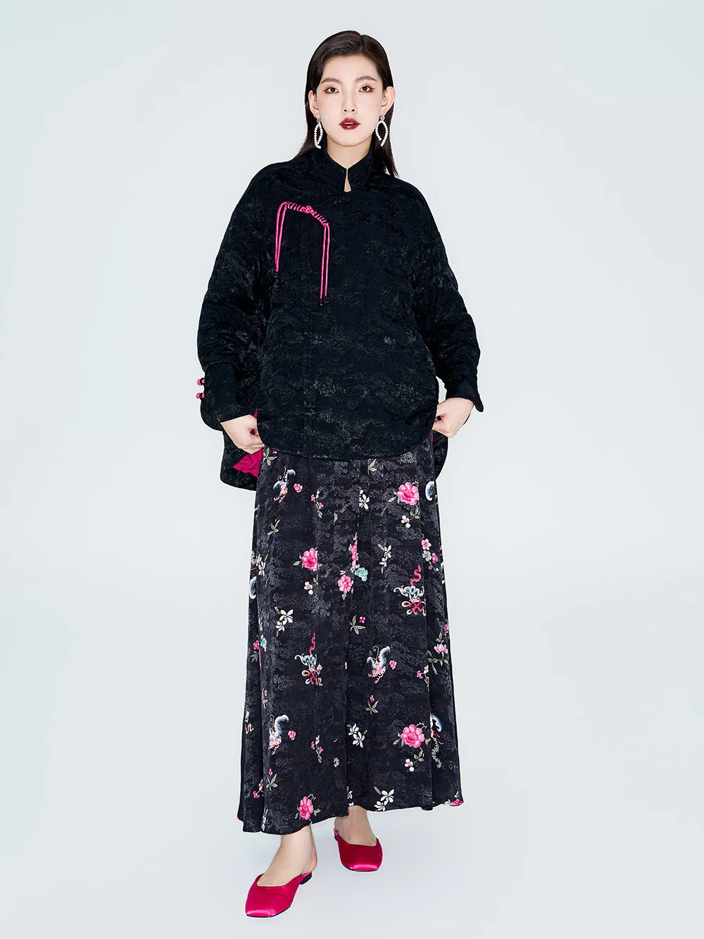 MUKZIN Linglong M-shaped Quilted Cotton Coat