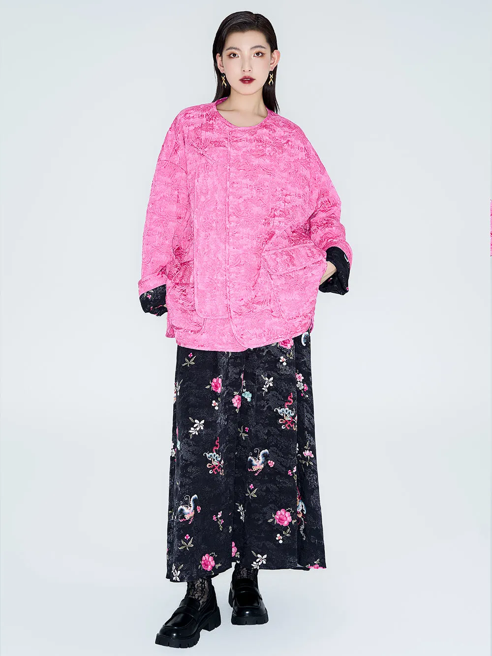 MUKZIN Linglong "Shaking plum shadows" Improved Cotton Coat