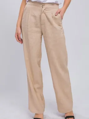 Never Wrong Front Creased Linen Pants