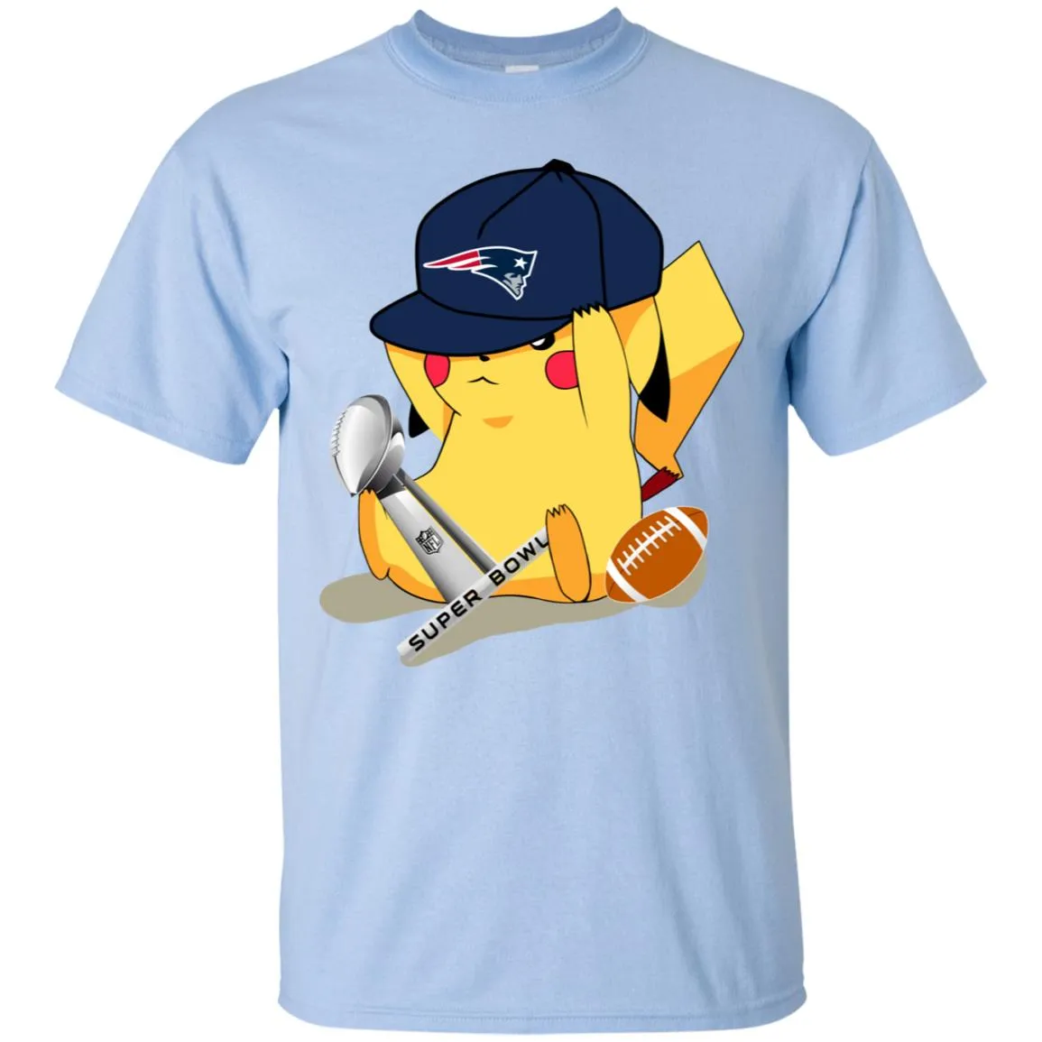 Nfl - New England Patriots Pikachu Super Bowl 2019 Football Men Cotton T-Shirt