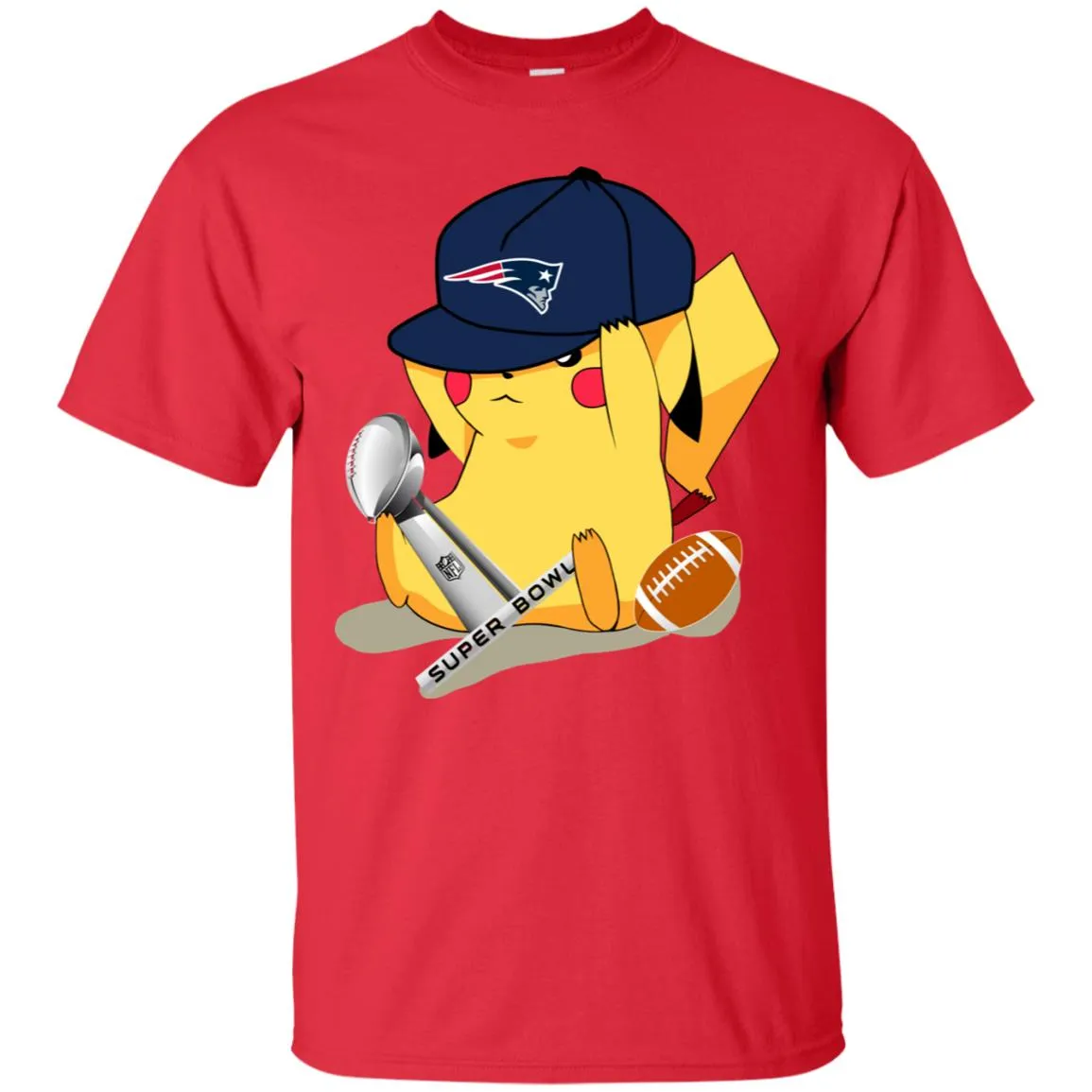 Nfl - New England Patriots Pikachu Super Bowl 2019 Football Men Cotton T-Shirt