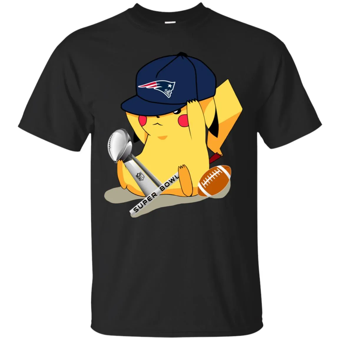 Nfl - New England Patriots Pikachu Super Bowl 2019 Football Men Cotton T-Shirt