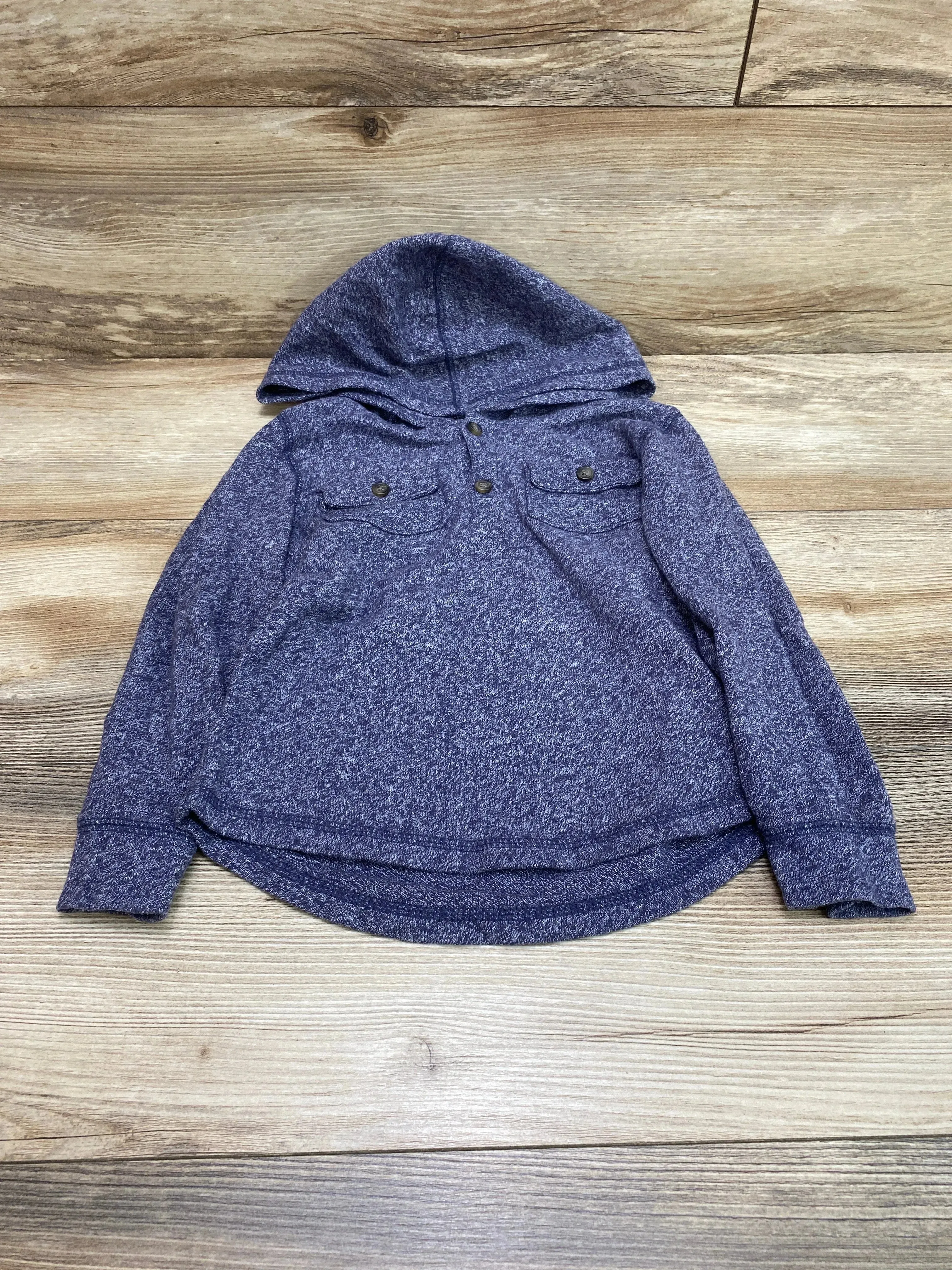 Old Navy Hooded Henley Shirt Blue sz 5T