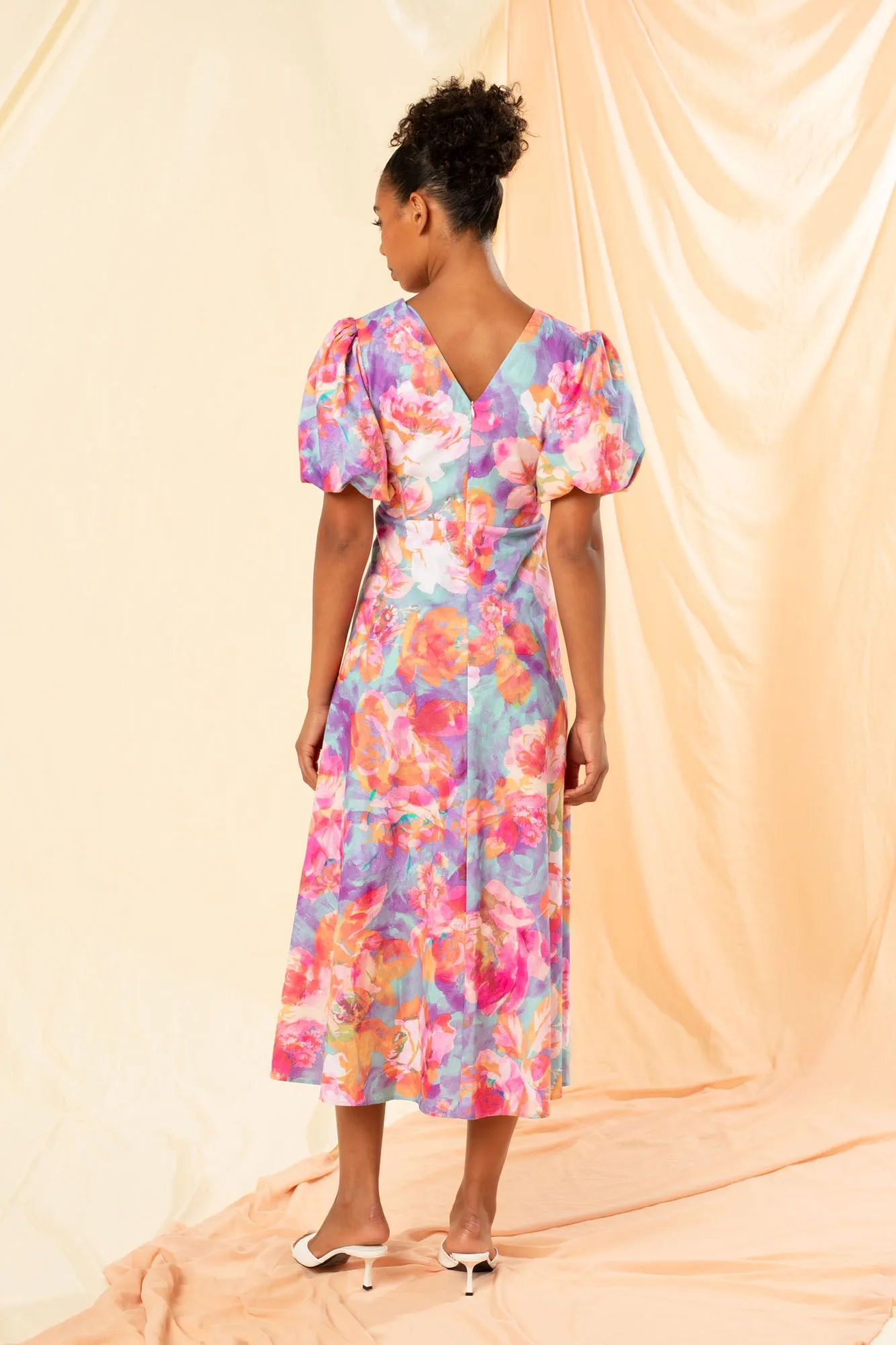 Oliva Twist Front Maxi Dress