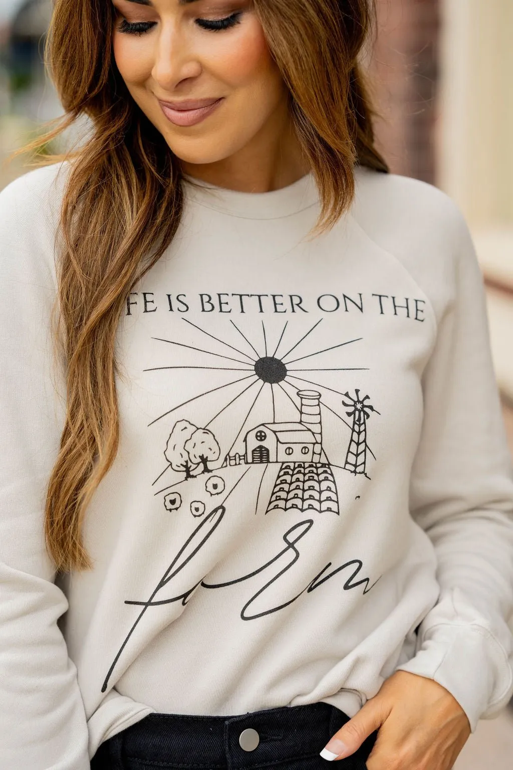 On The Farm Graphic Crewneck