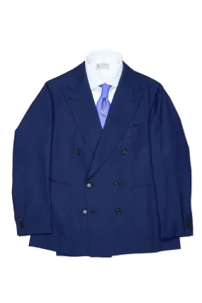 Orazio Luciano Blue Hopsack Wool DB Sport Coat