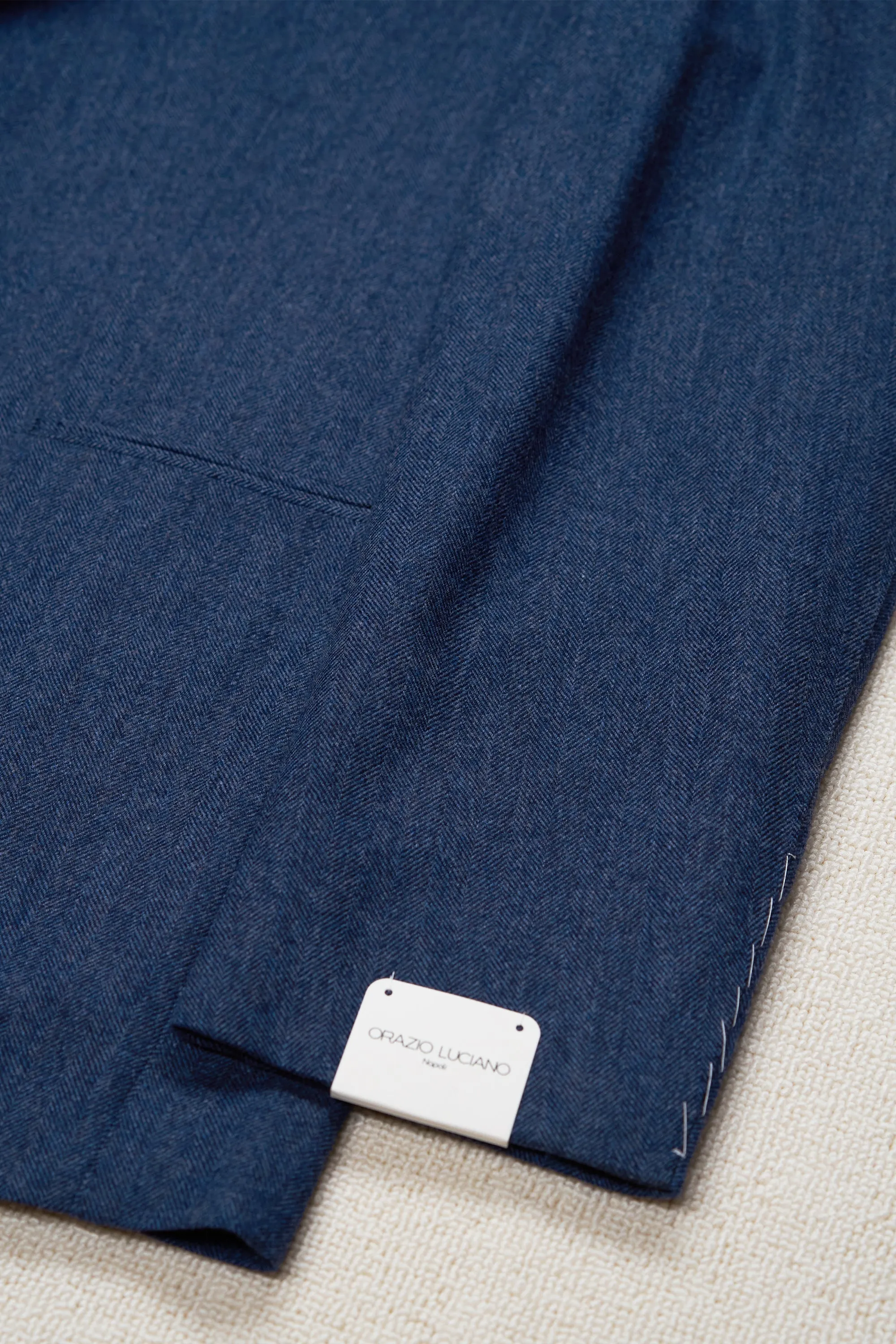 Orazio Luciano T1000 Blue Wool Herringbone Sport Coat