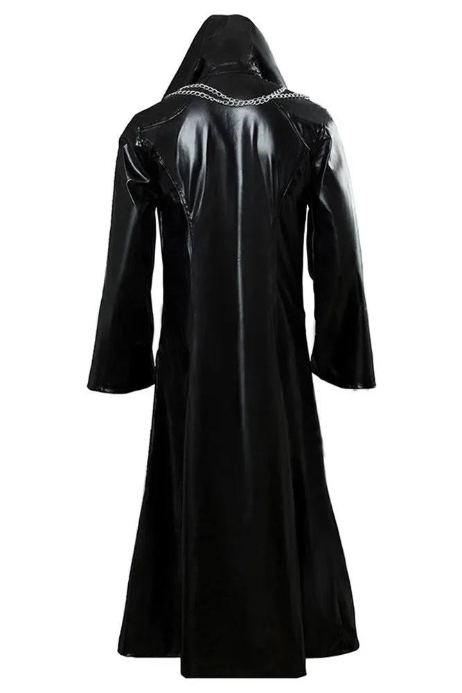 Organization XIII Kingdom Hearts II Cosplay Pleather Coat Costume New Version