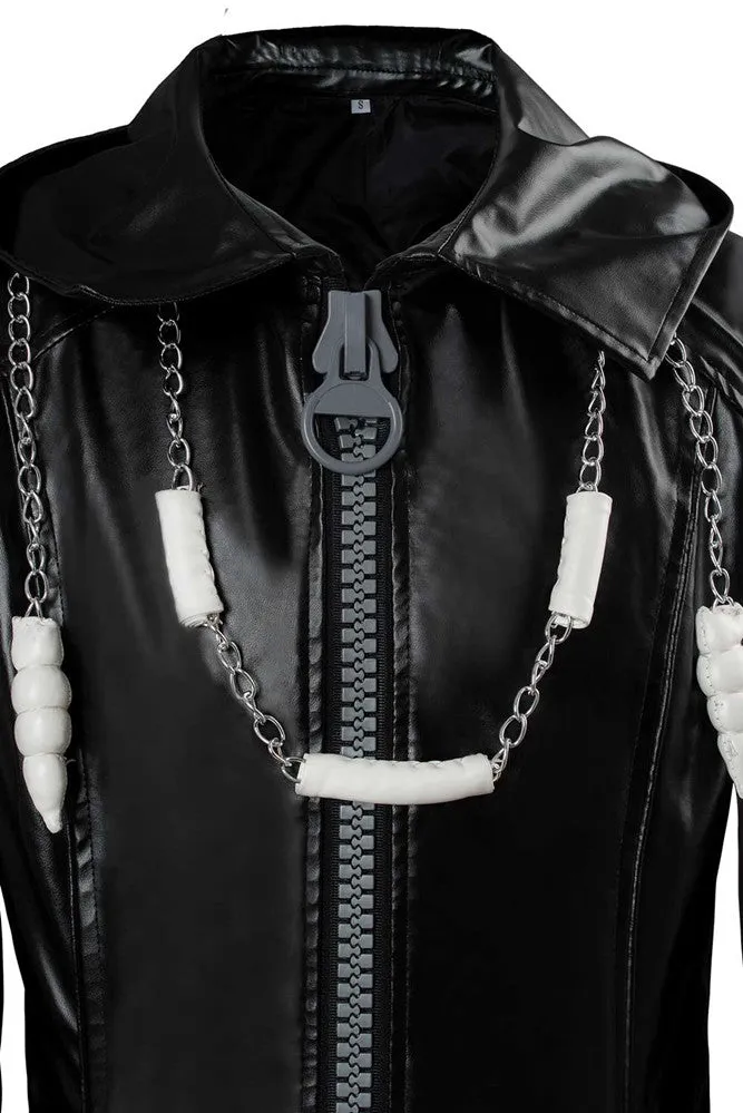 Organization XIII Kingdom Hearts II Cosplay Pleather Coat Costume New Version