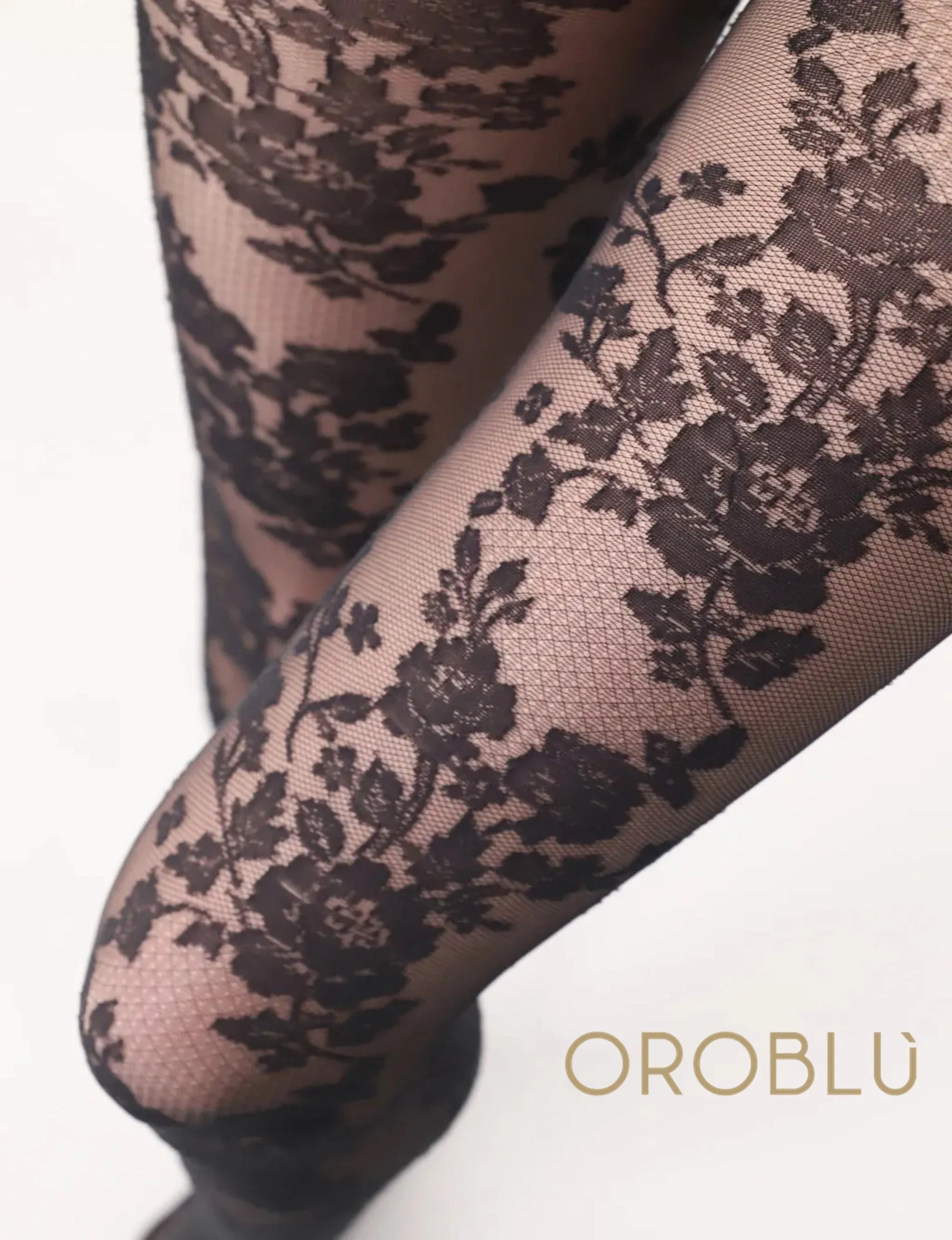 Oroblu Classy Lace Tights Black