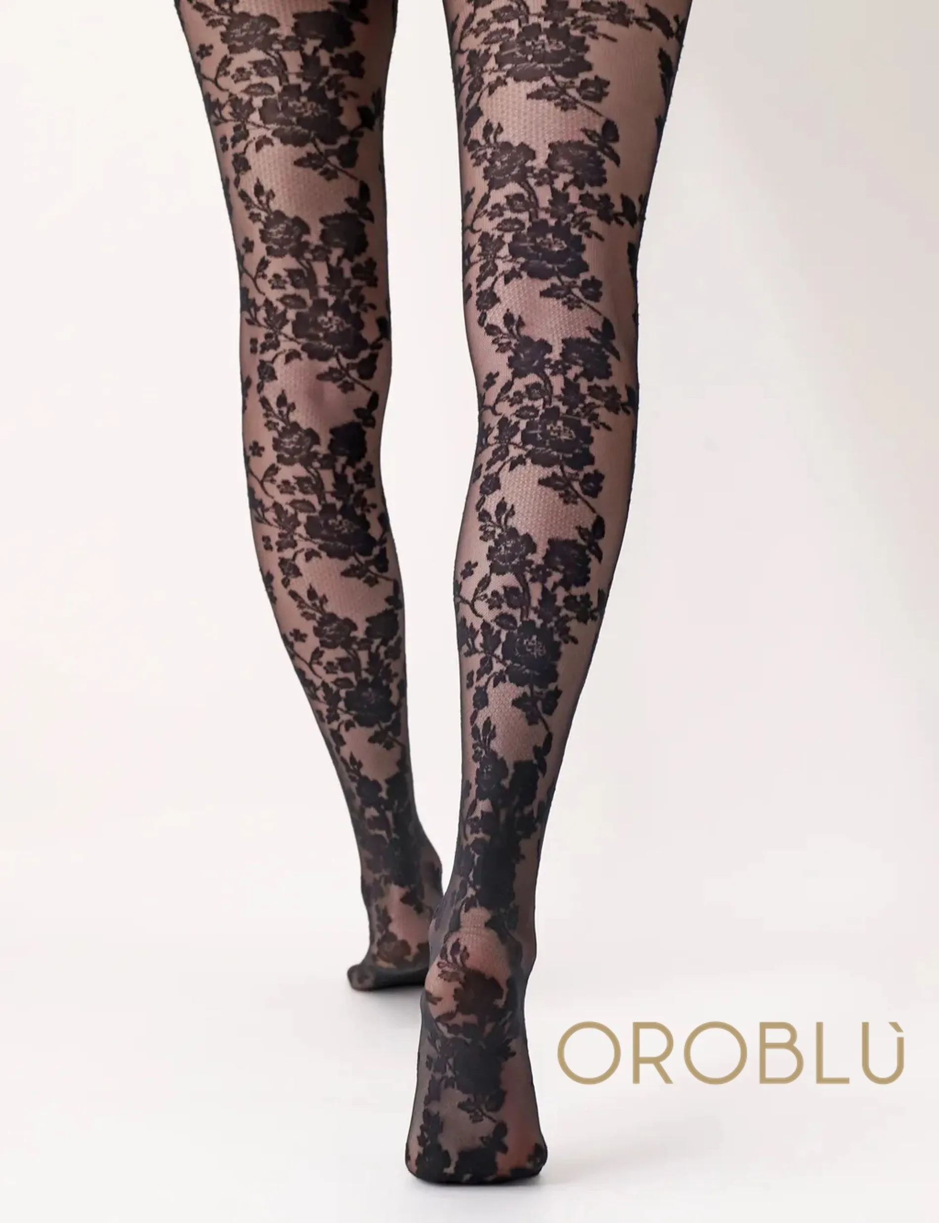 Oroblu Classy Lace Tights Black