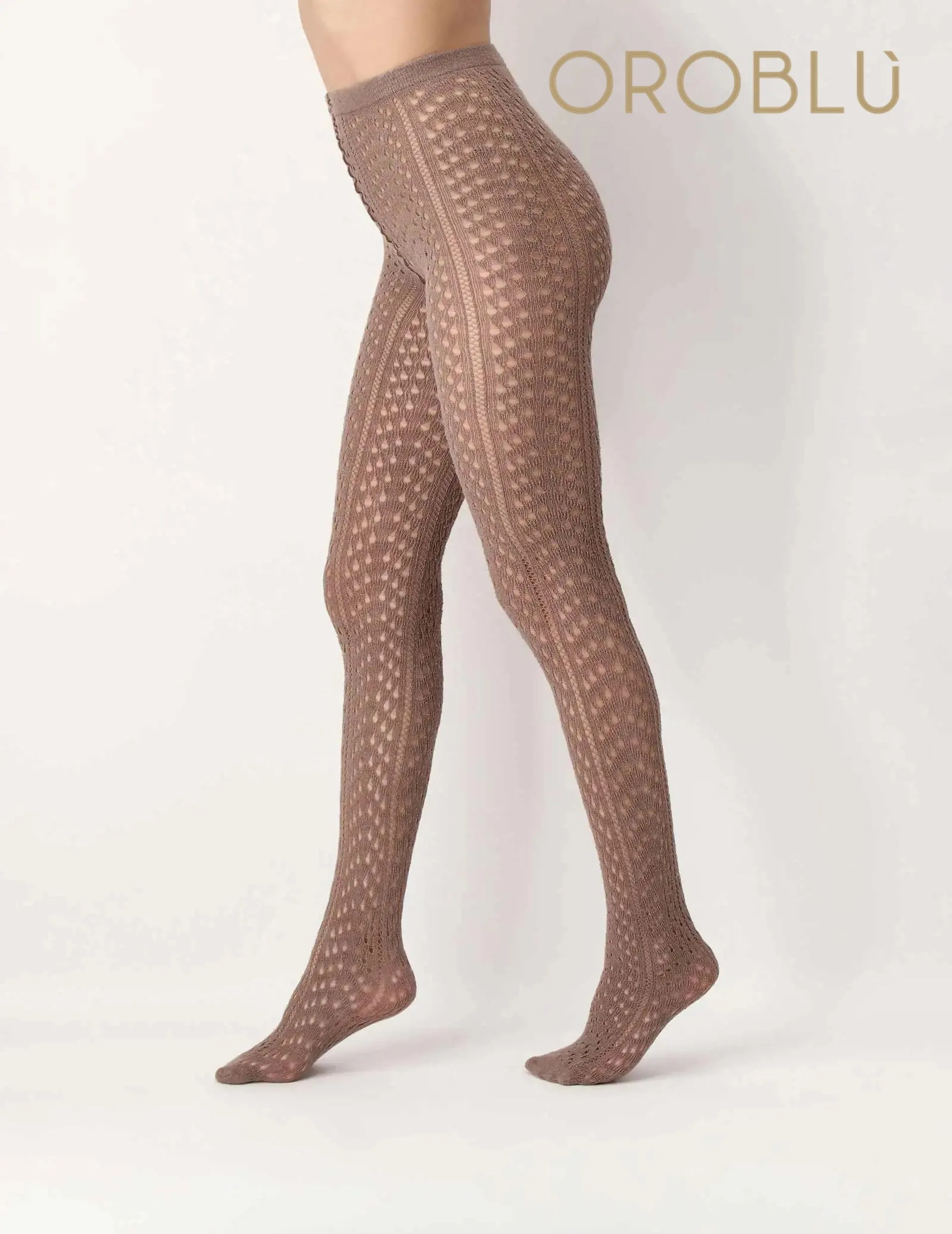 Oroblu Clearance Knitted Tights Toffee Melange