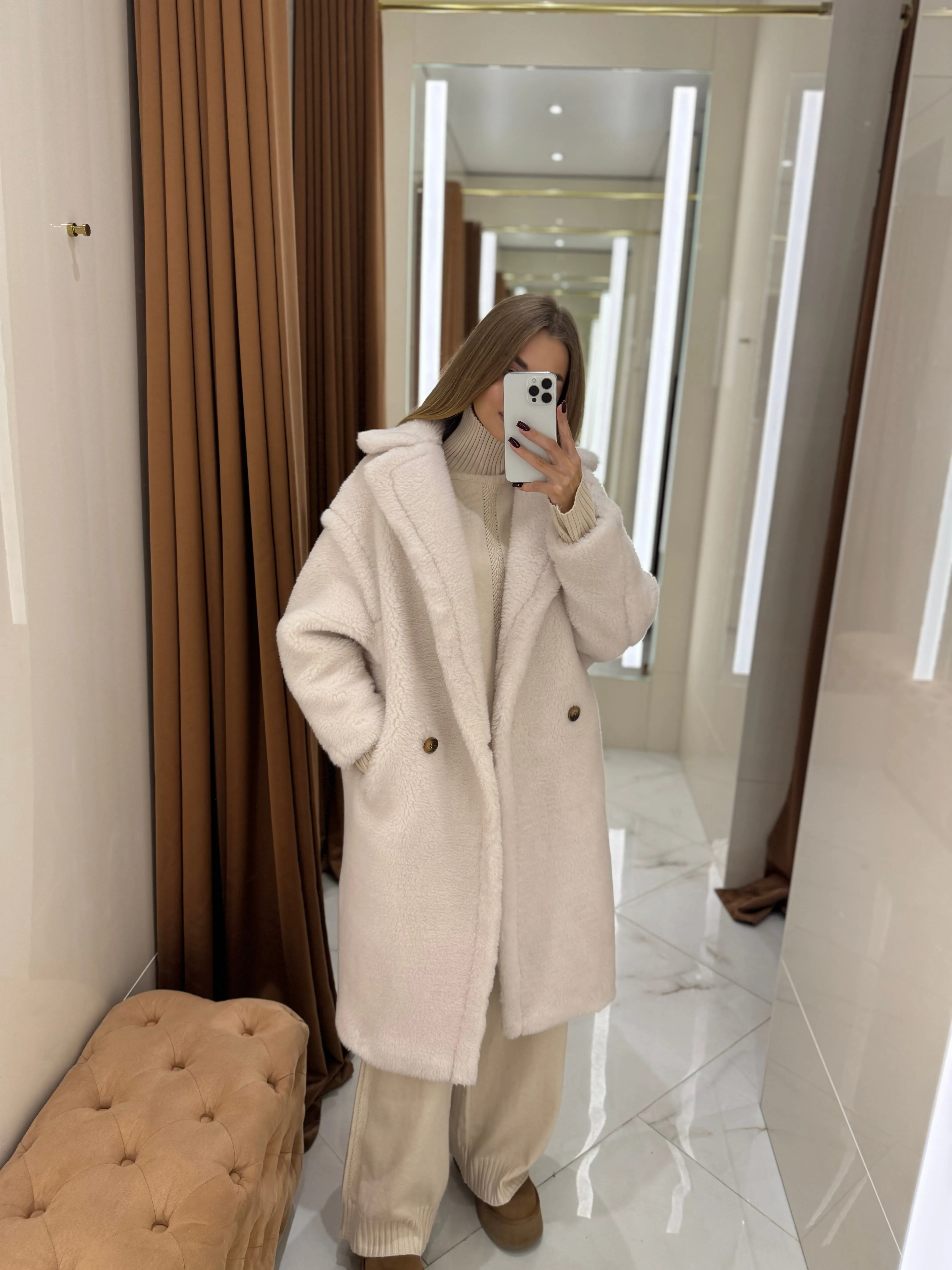 Patricia Teddy Bear Virgin Wool Coat