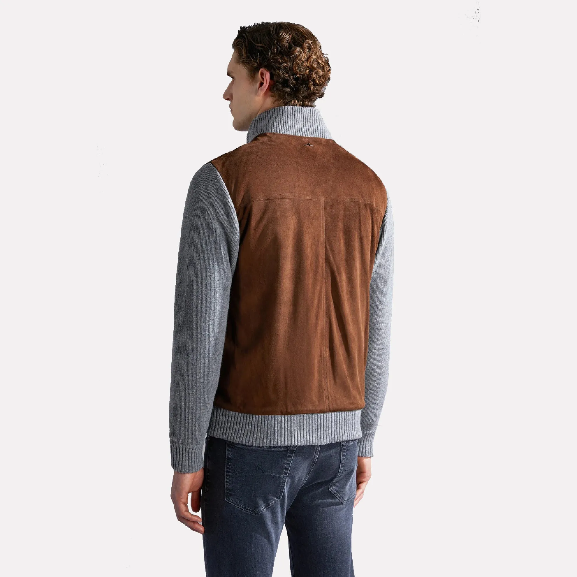 Paul & Shark Riviera Re-Wool Full Zip Sweater / Tan