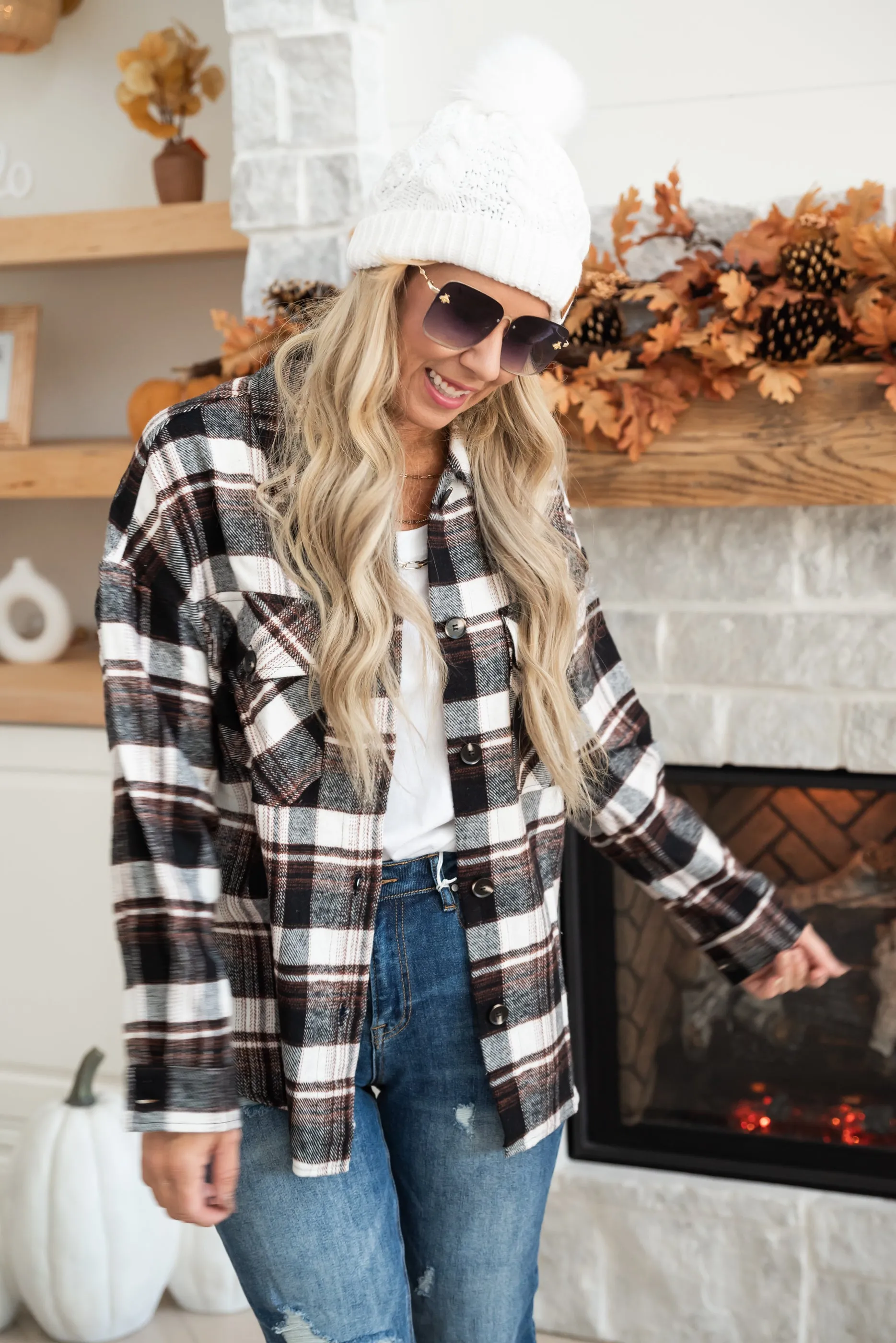 Peppercorn Fall Plaid Shacket - Final Sale