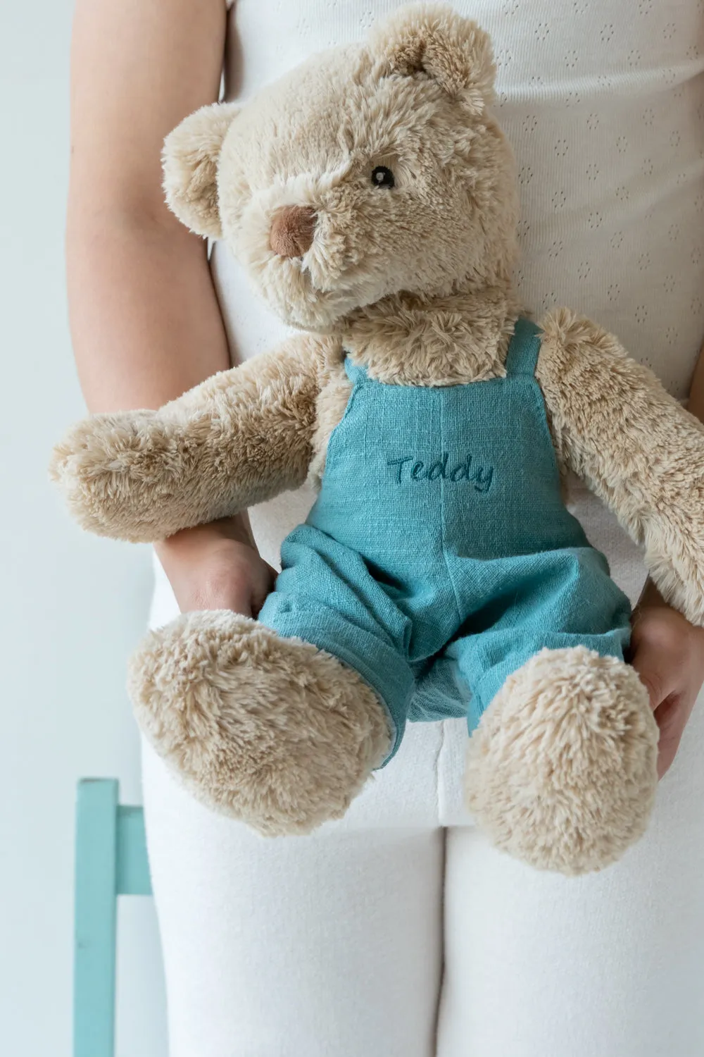 Personalised Bear - Mr Honey Bear Blue Overalls