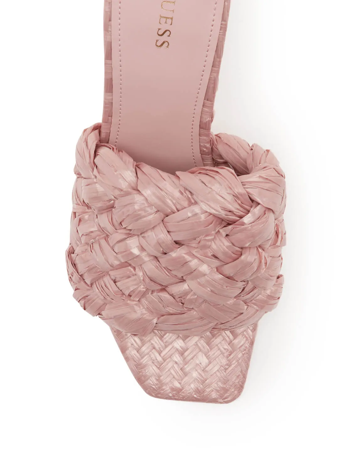 Pink Byanna Woven Sandal Heels