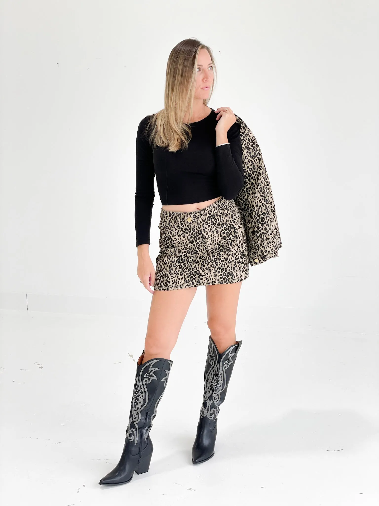 Poppy Leopard Skirt