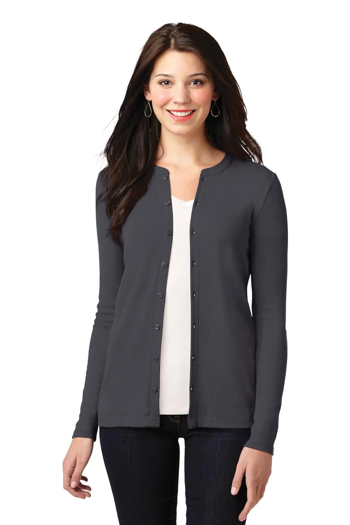 Port Authority ®  Ladies Concept Stretch Button-Front Cardigan. LM1008