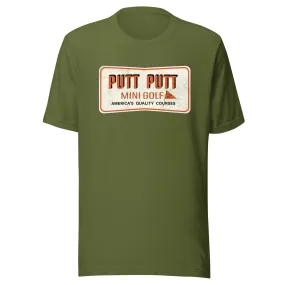 Putt Putt Mini Golf Retro 1980s T-Shirt | Vintage Mens & Womens Old School Tee