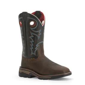 R Watson Men's - 12" Coffee Buffalo Waterproof Workboot - Square Toe