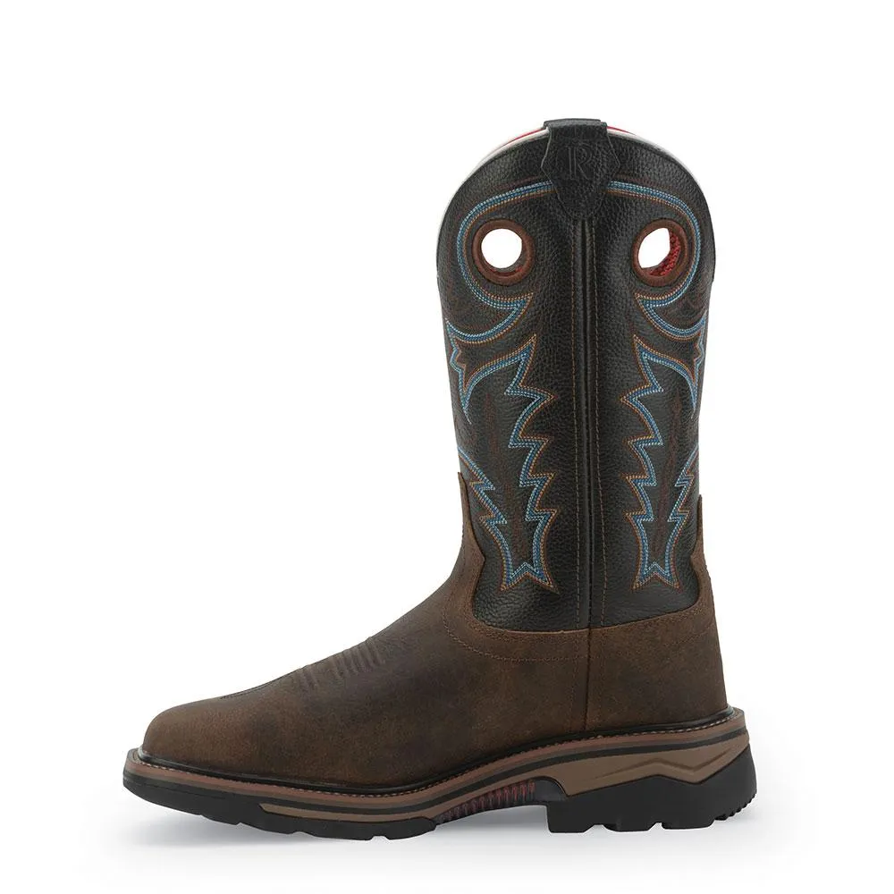 R Watson Men's - 12" Coffee Buffalo Waterproof Workboot - Square Toe