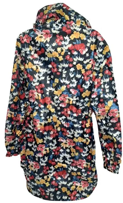 Rain Coat - Navy Floral