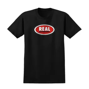 Real Oval T Shirt Black/Red