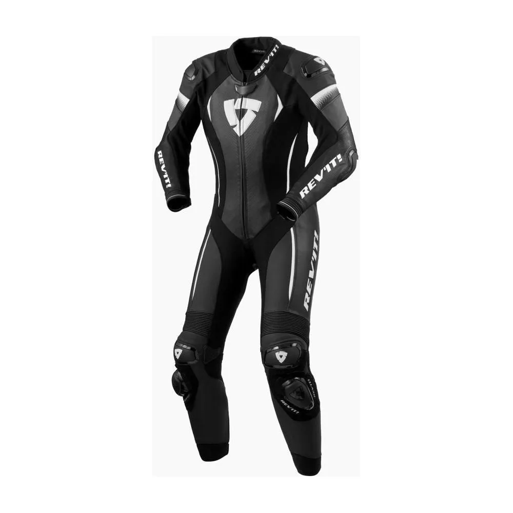 Revit Xena 4 Ladies One Piece Leather Suit Black / White