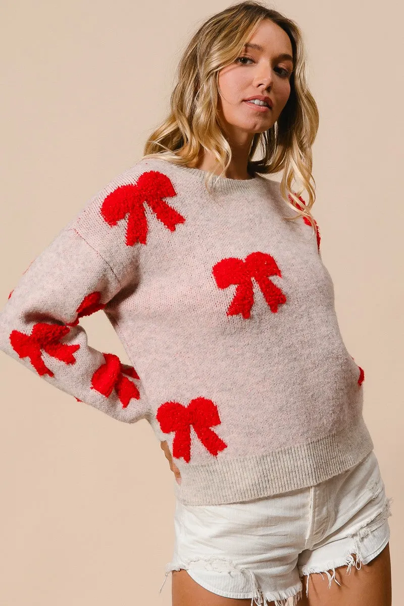 Ribbon Bow Pattern Sweater