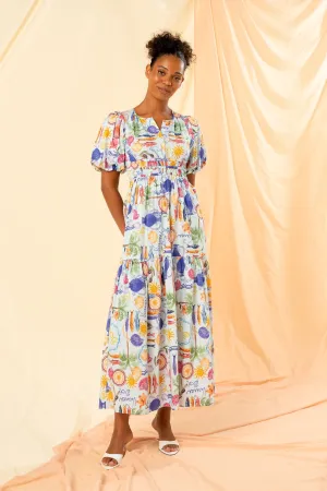 Roma Shirred Waist Maxi Dress