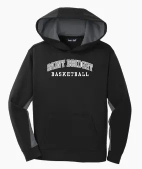 Saint Bridget Basketball Sport-Tek Youth Sport-Wick Fleece Colorblock Hooded Pullover