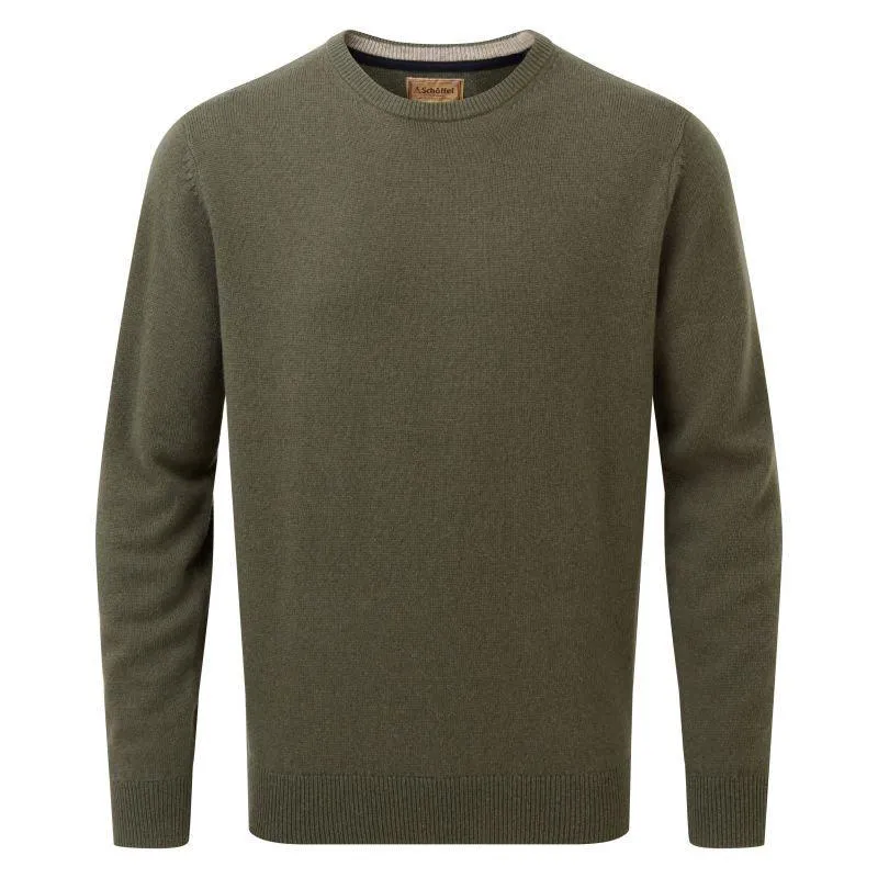 Schoffel Lambswool Crew Neck Jumper - Moss