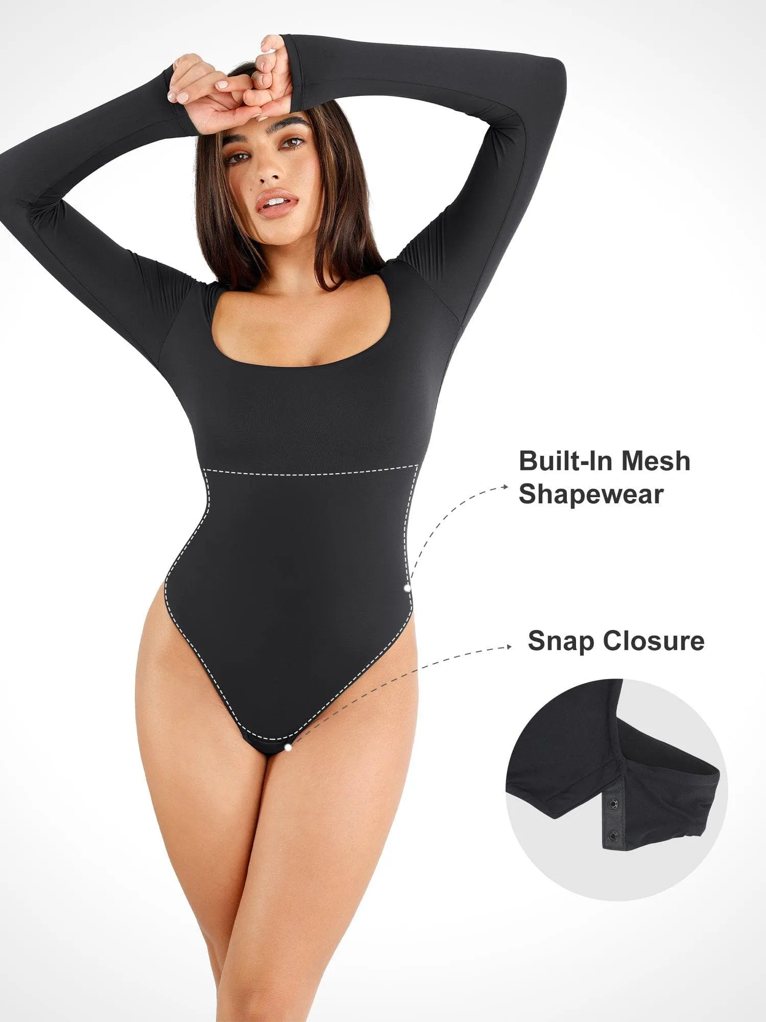 Shapewear Cloudsense Long Sleeve Seamless Bodysuit