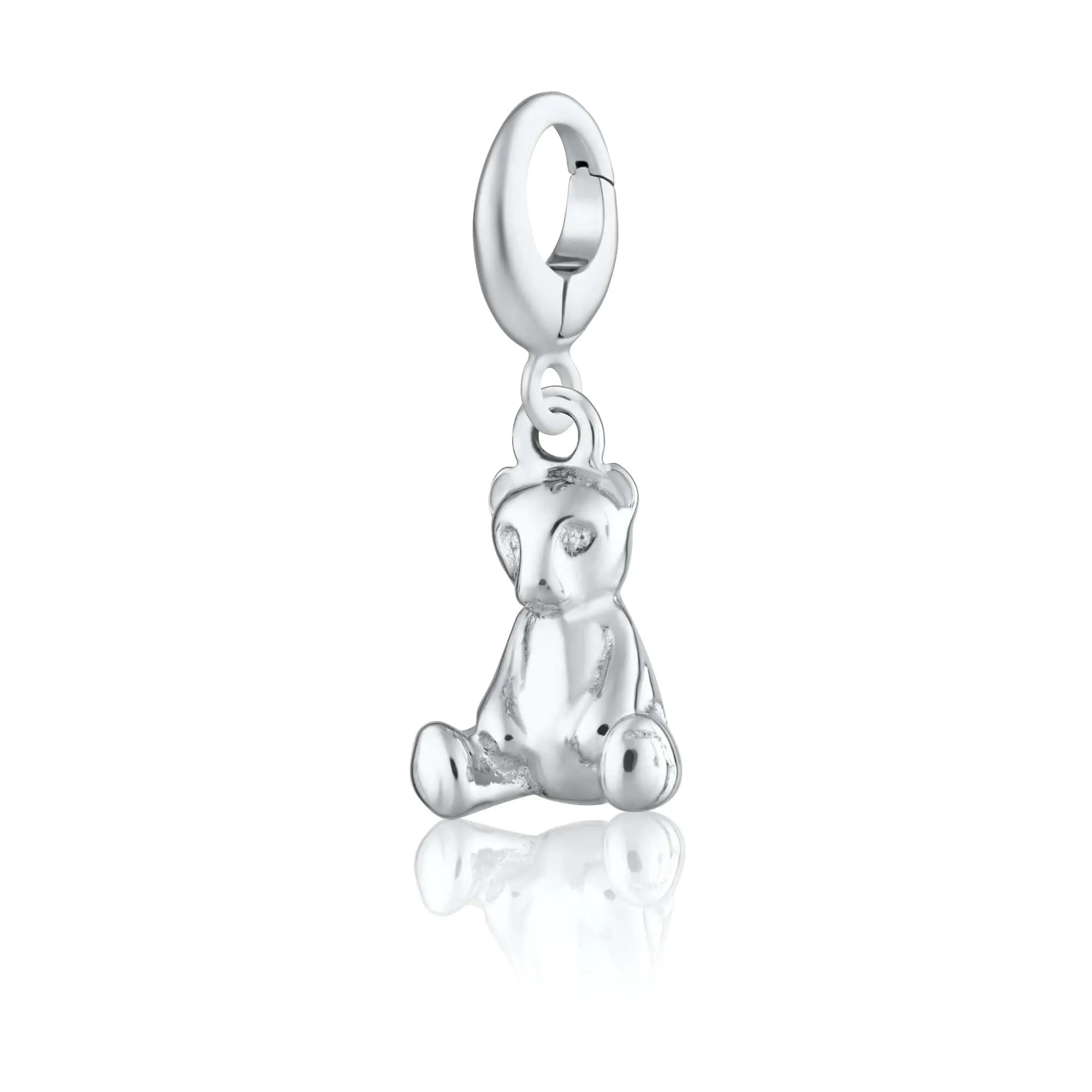 Silver Teddy Bear Charm