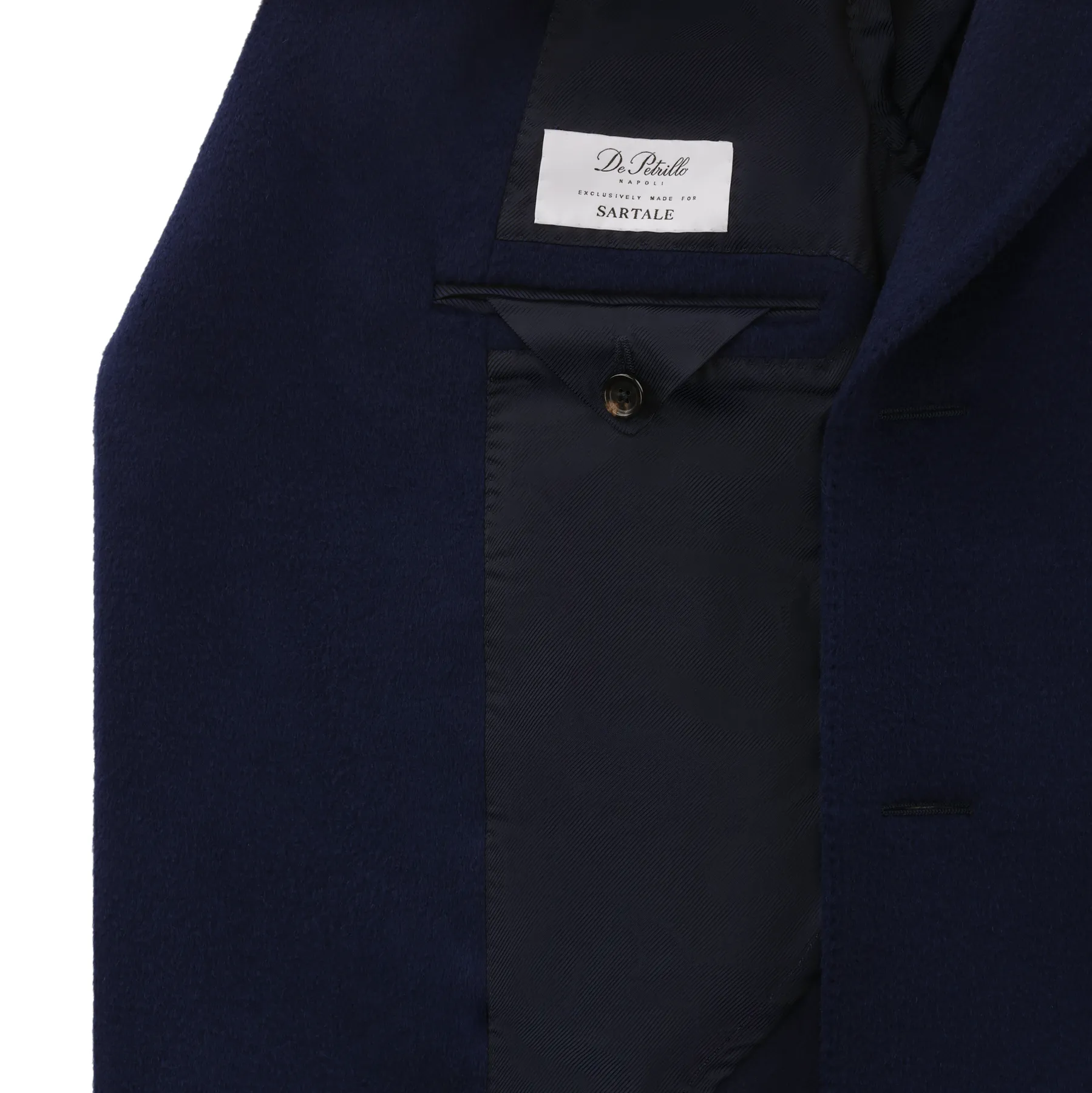 Single-Breasted Wool and Cashmere-Blend Cappotti Coat in Blue. Exclusively Made for Sartale